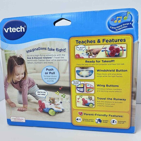 VTech Soar & Discover Airplane | Interactive Learning Toy for Ages 9–36 Months - Picture 4 of 6